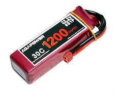 Акумулятор AGA POWER Li-Pol 1200mAh 22.2 V 6S 30C Softcase 26х34х105мм T-Plug