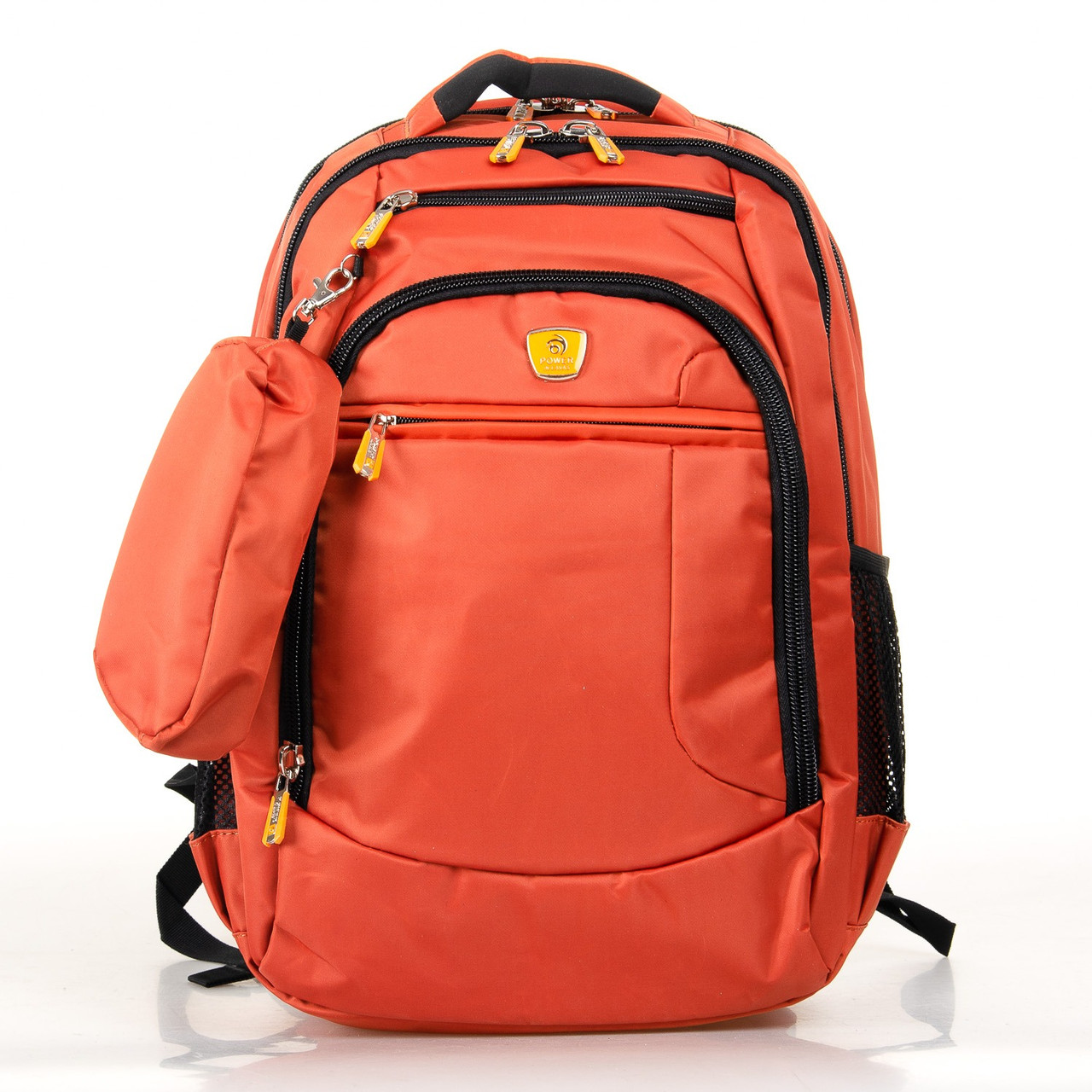Рюкзак великий міський оранжевий шкільний підлітковий з пеналом для дівчинки 34*45*25 см Power In Eavas 5143