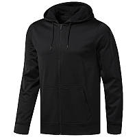 Худи Reebok Workout Ready Full-Zip Thermowarm CY3622 (черная, мужская, тренировочная, на молнии, бренд рибок)