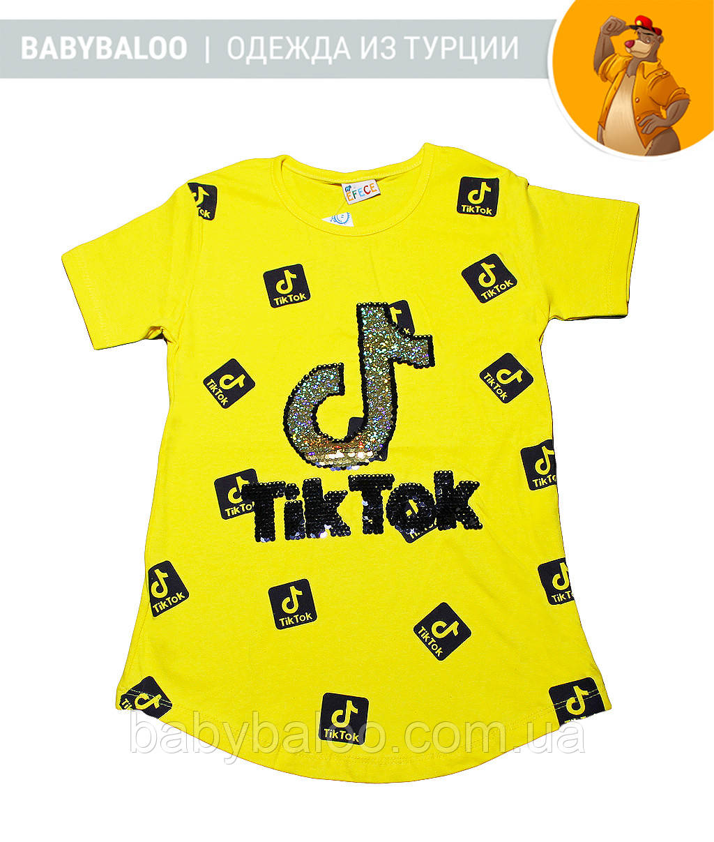 Красива туніка для дівчинки "Tik-tok" (від 5 до 8 років)