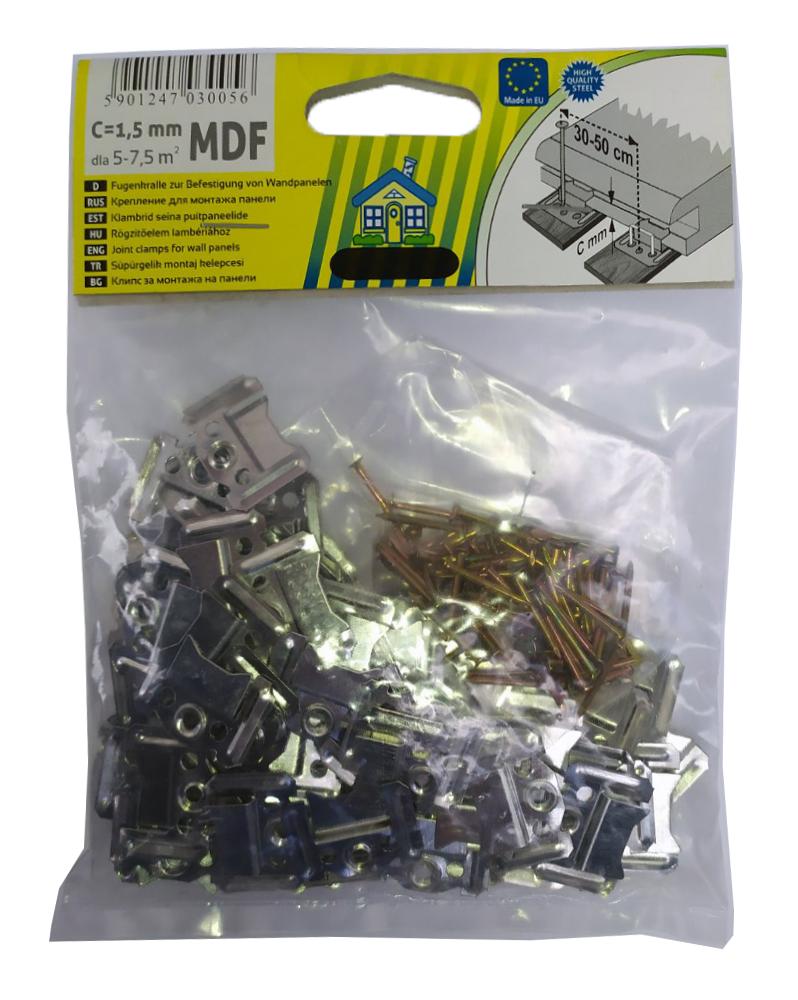 Кляймер для вагонки, 1,5 мм, 100 шт.