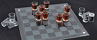 Стеклянные шахматы с рюмками 086M алкогольная игра