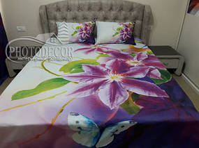 Фото Покрывало с Орхидеей. Материал Блэкаут. Сшиты 2 полотна