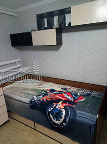 Фото Покривало з Мотоциклом. Матеріал Блекаут