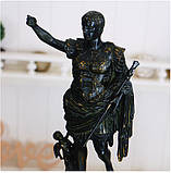 Статуетка годинник "Імператор Октавіан" з полістоуну, фото 2