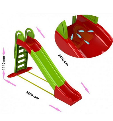 Гірка для катання дітей Doloni велика пластикова гірка для дому та вулиці
