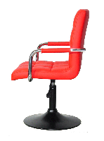 Крісло Augusto Arm BK-Base екошкіра червоний 1007 на чорній базі опорі — млинцеві з регулюванням висоти, фото 4