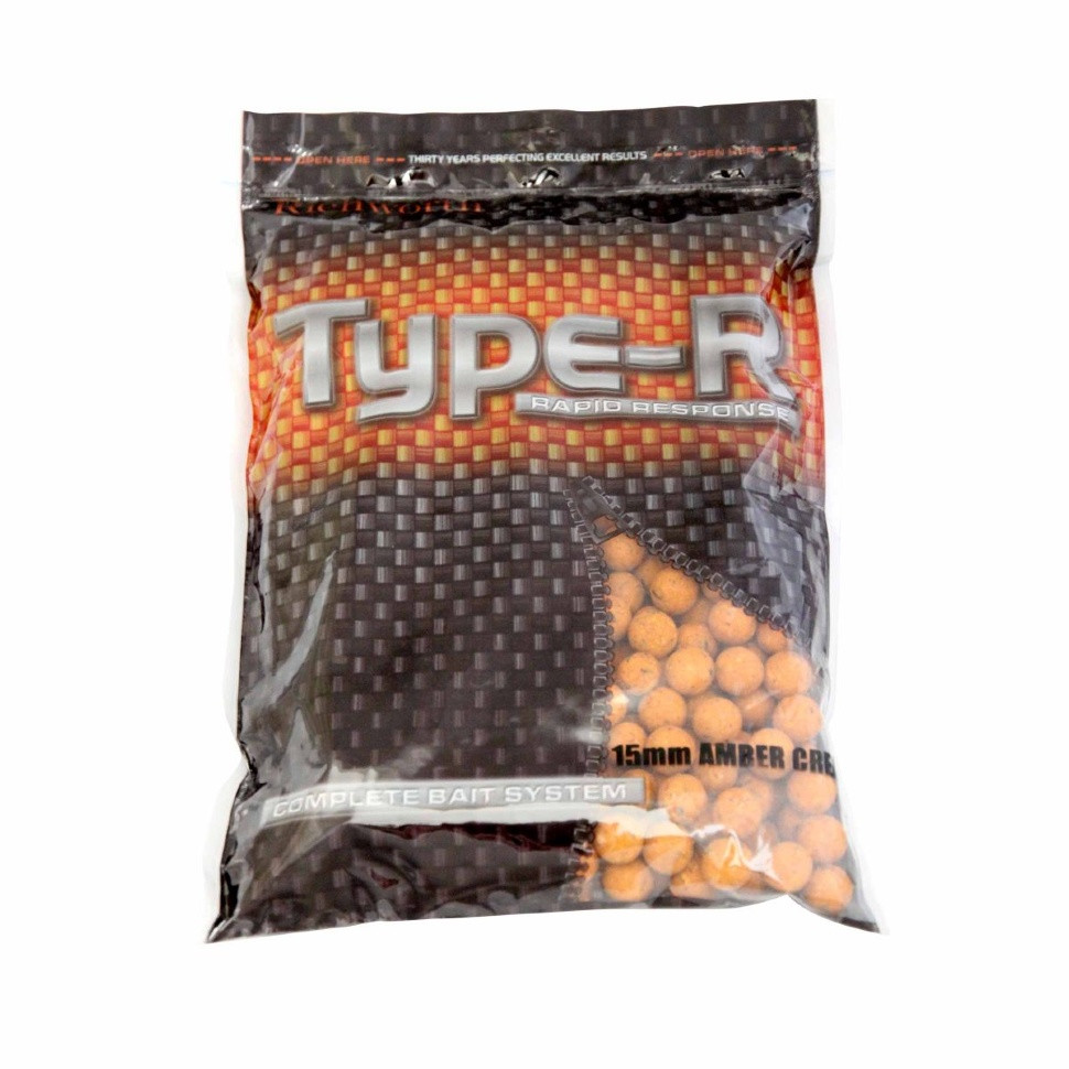 Тонучі бойли Richworth Type-R Amber Cream Boilies 15mm 1kg