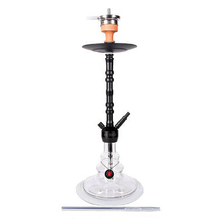 Кальян AMY Deluxe 070.01 Alu Zulu висота 80 см на 1 персону прозорий, фото 1