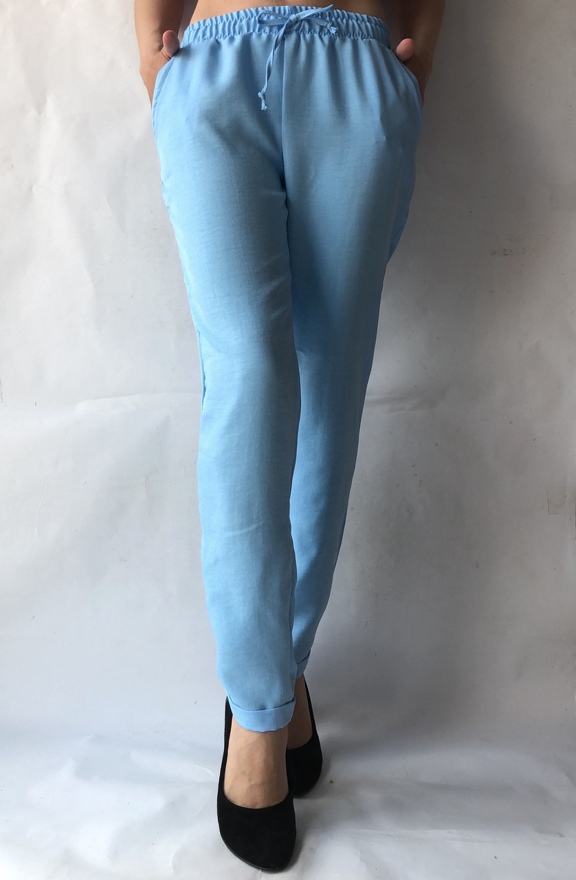 Жіночі літні штани, No14 блакитний