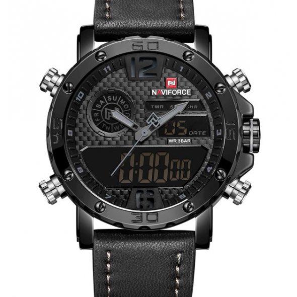 Чоловічий наручний годинник Naviforce Next Black 9134
