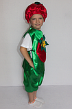 Дитячий карнавальний костюм Помідор №1 для хлопчиків з атласу від 3 до 8 років, фото 2