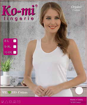 Майка жіноча широка бретелька чорний колір MISS ERNA, фото 2