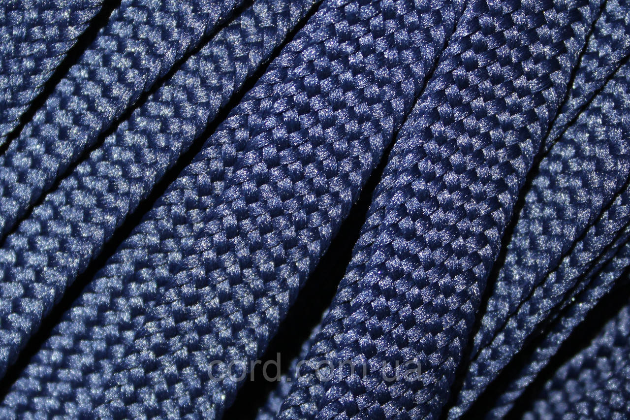 Тесьма(стрічка) шнур плоский поліестер 10мм синій моток 100м, фото 1