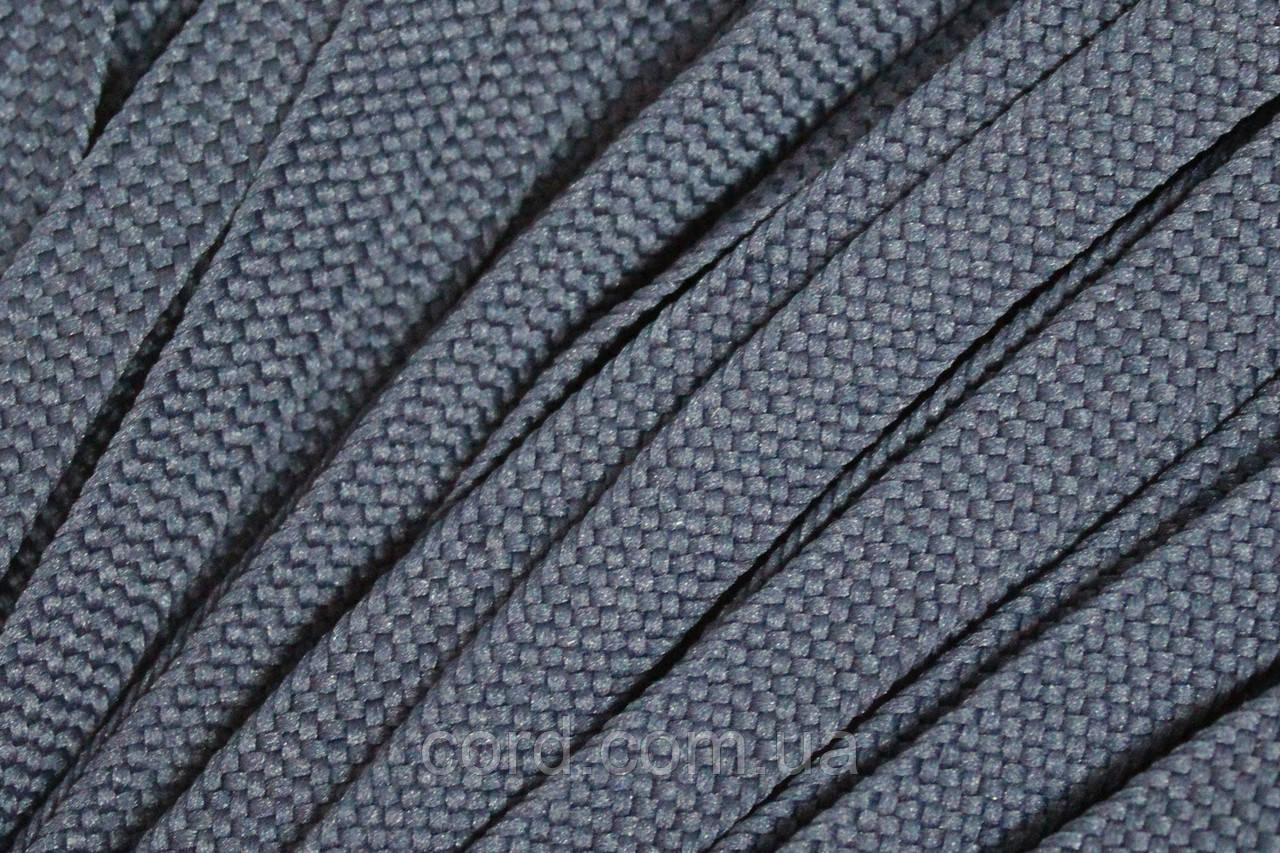 Тесьма(стрічка) шнур плоский поліестер 10мм темно-сірий моток 100м, фото 1