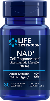 Нікотинамід Рибозид, Life Extension, NAD+, 300 мг, клітинний регенератор, 30 капсул