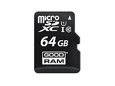 Карта пам'яті GOODRAM 64 GB microSDXC class 10 UHS-I + SD Adapter (M1AA-0640R12)