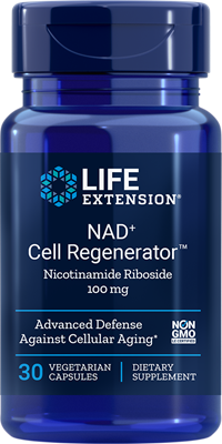 Нікотинамід Рибозид, Life Extension, NAD+, клітинний регенератор, 100 мг, 30 рослинних капсул