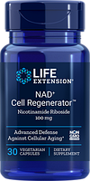 Никотинамид Рибозид, Life Extension, NAD+, клеточный регенератор, 100 мг, 30 растительных капсул