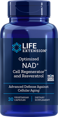Нікотинамід Рибозид з ресвератролом, Life Extension, NAD+, 300 мг, 30 капсул, клітинний регенератор