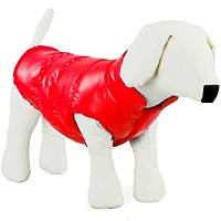 Куртка для собак «Дутик», красный, зимняя, осенняя одежда для собак мелких, средних пород