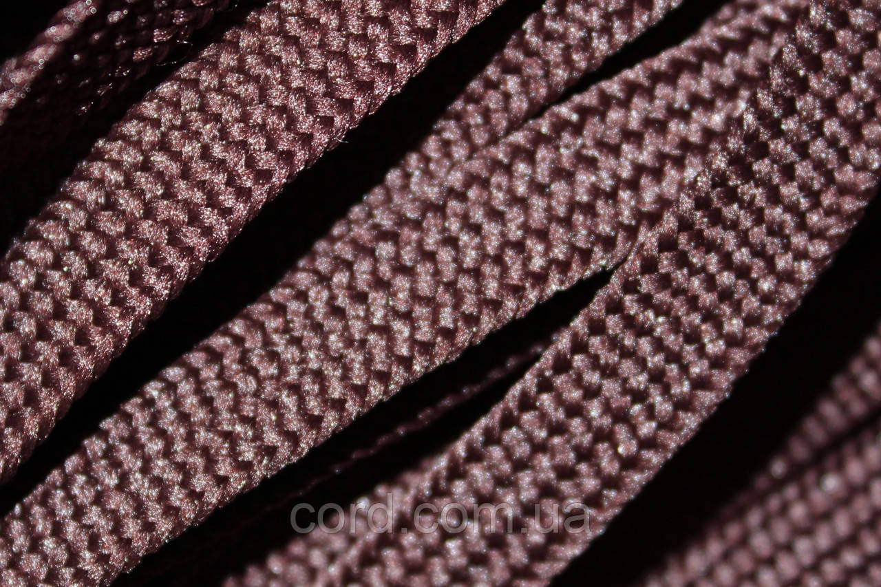 Тесьма(стрічка) шнур плоский поліестер 10мм темно-коричневий моток 100м, фото 1