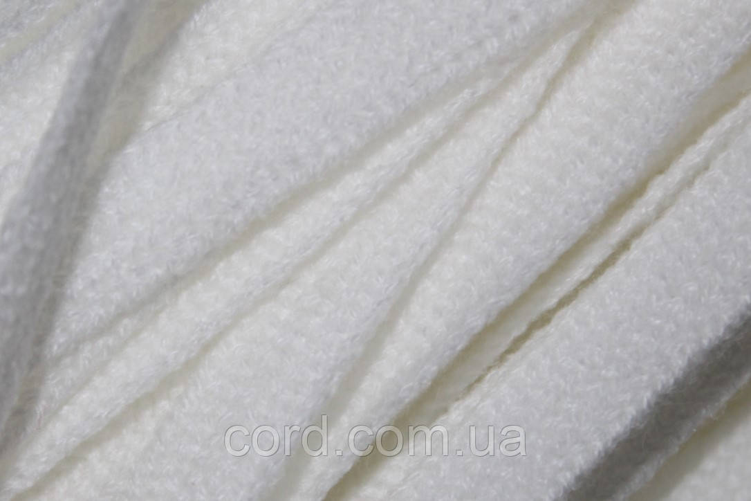 Тесьма(стрічка) шнур плоский акрил 10мм білий моток 100м, фото 1