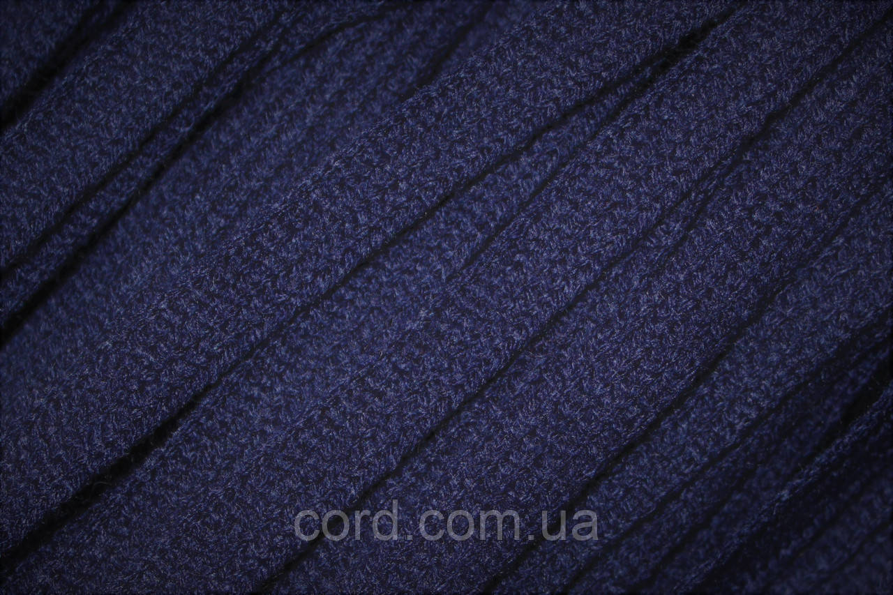 Тесьма(стрічка) шнур плоский акрил 10мм темно-синій моток 100м, фото 1