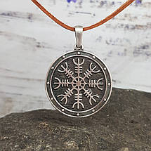 Шолом жаху на щиті, Агісхьяльм, Егісхьяльм, Кулон, амулет, оберіг, фото 5