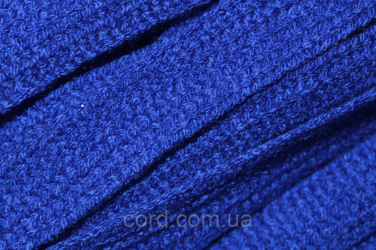 Тесьма(стрічка) шнур плоский акрил 15мм волошка моток 50м, фото 1