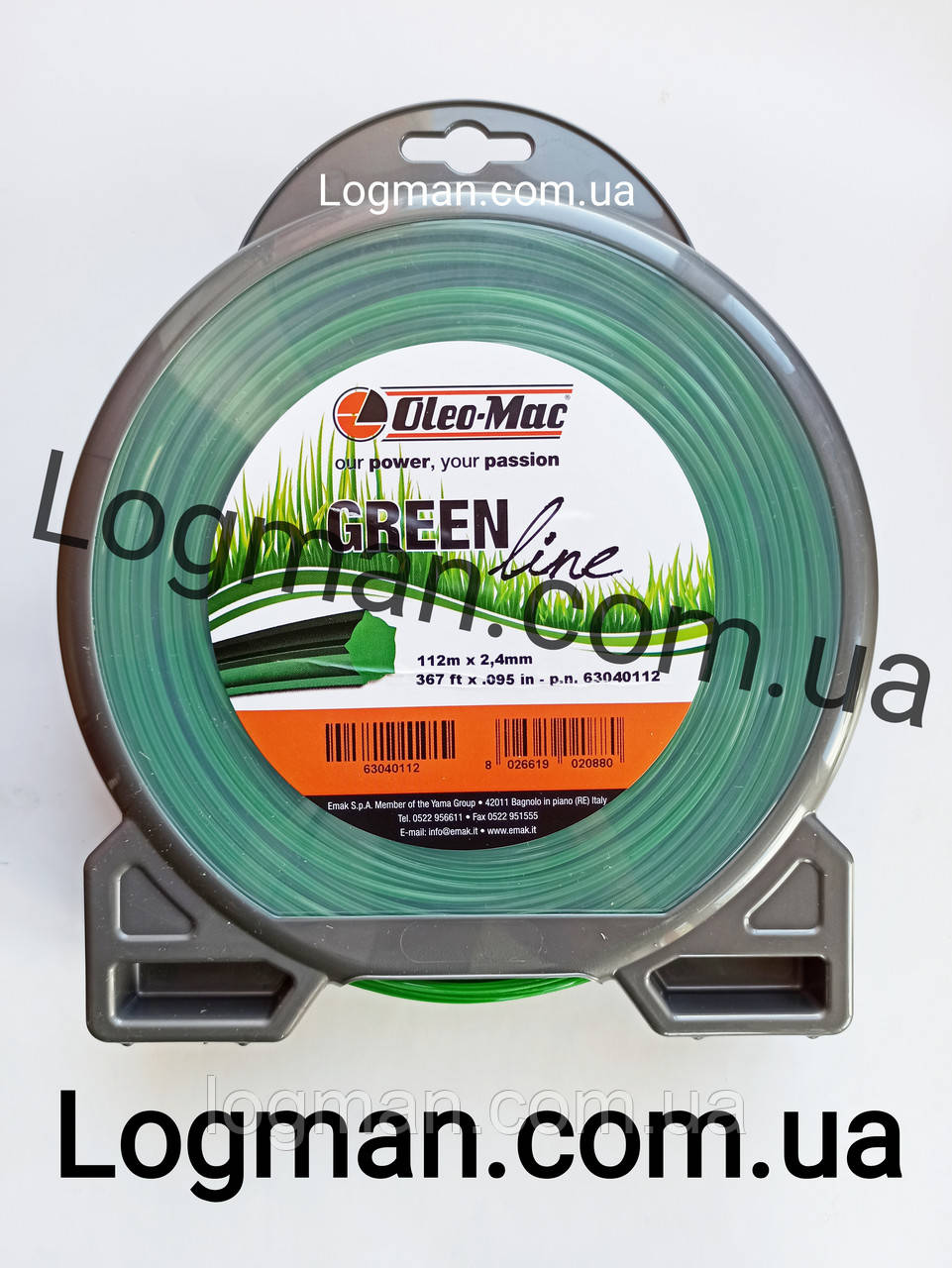 Косильна волосінь Oleo-Mac GREENLINE (2.4x112 м) (63040112)