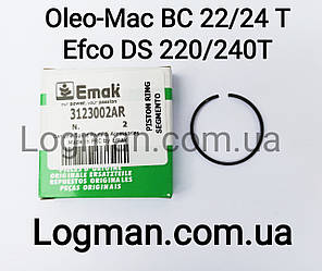 Кольцо поршневое для мотокосы Oleo-Mac BC22T,BC24T,BC220T,BC240T/Efco DS220T,DS2200T,DS240T,DS2400T (3123002A)