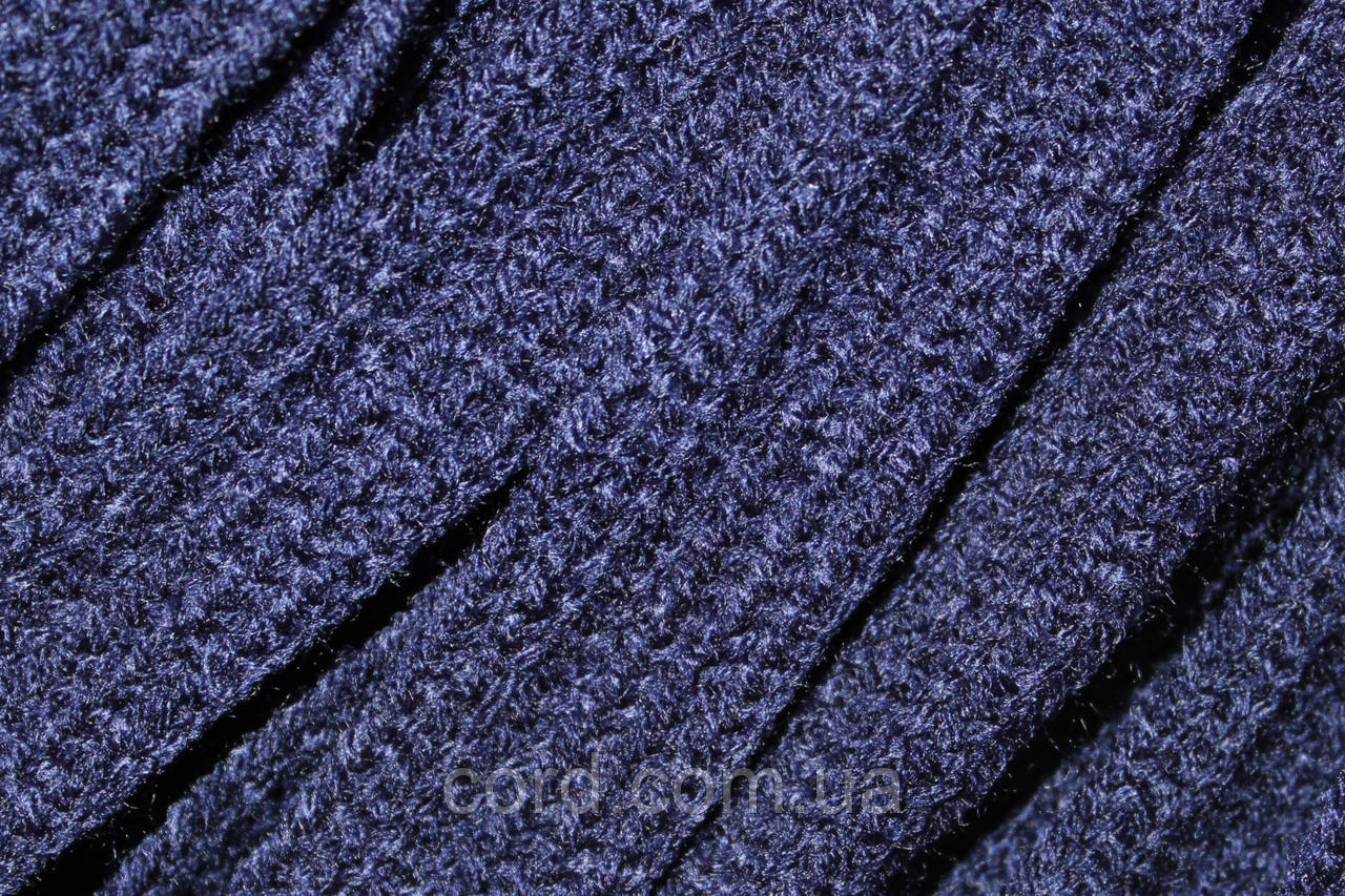 Тесьма(стрічка) шнур плоский акрил 15мм синій моток 50м, фото 1