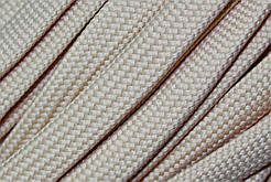 Шнур плоский чехол поліестер 15мм бежевий моток 50м