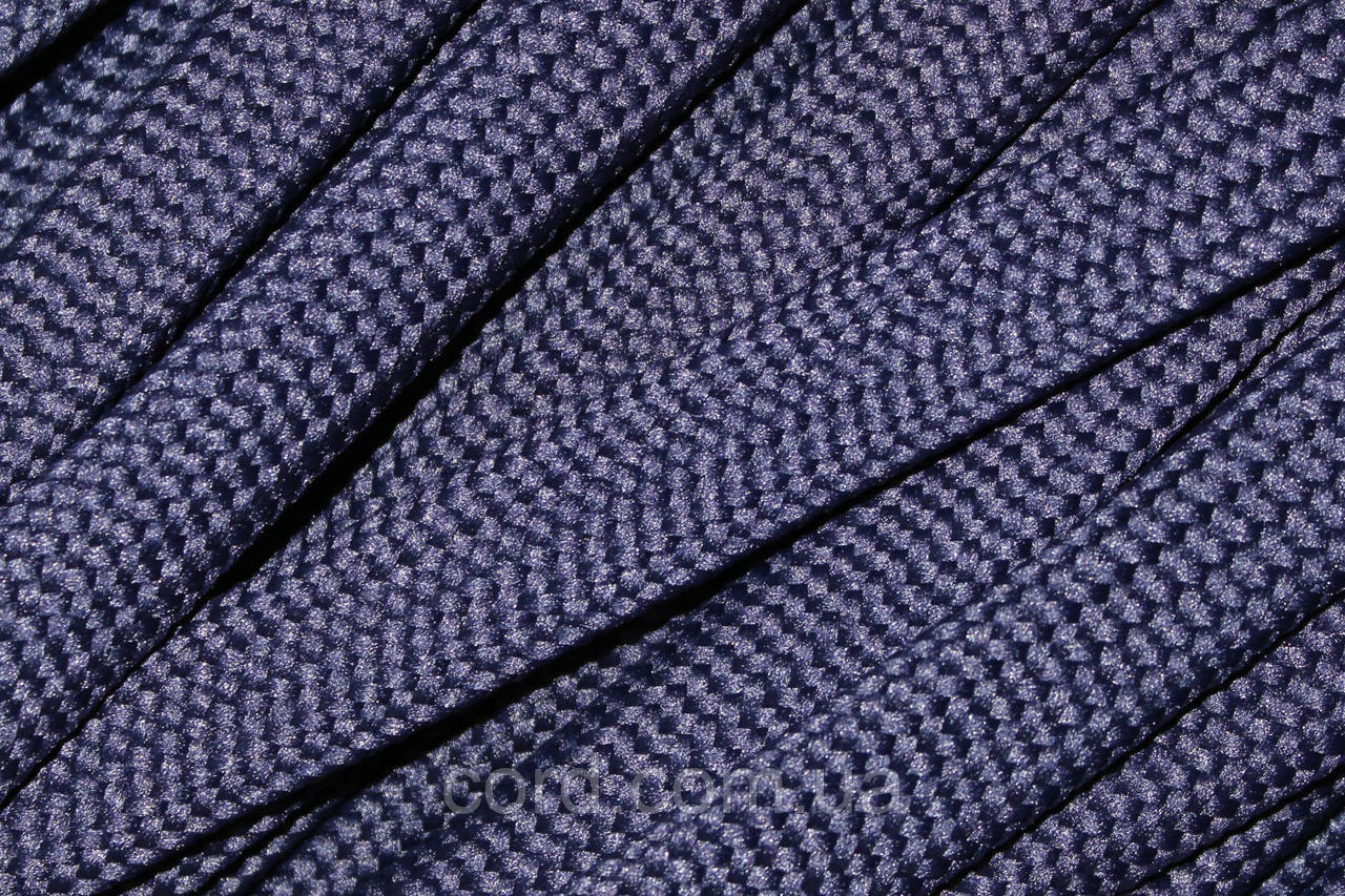 Шнур плоский чехол поліестер 15мм синій моток 50м, фото 1