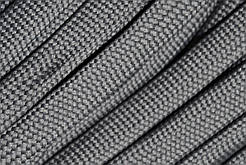 Шнур плоский чехол поліестер 15мм темно-сірий моток 50м