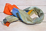 Шарф снуд жіночий стильний літній з блискітками геометричним візерунком Lullaby теракотового кольору, фото 2