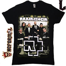 Футболка Rammstein (фото гурту з лого), Розмір L
