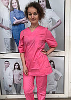 Хірургічний жіночий медичний костюм з коротким рукавом "Аврора ", костюм сірого, синього, бордового кольору.