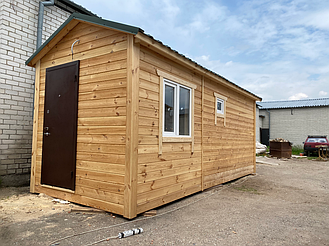 Деревянная мобильная баня 6х2,4 под ключ 17