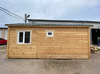 Деревянная мобильная баня 6х2,4 под ключ 4