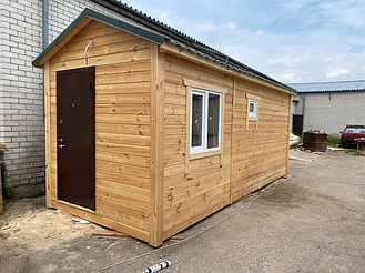 Деревянная мобильная баня 6х2,4 под ключ 11