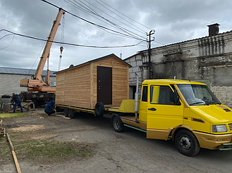 Деревянная мобильная баня 6х2,4 под ключ 3