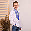 Вишиванка на хлопчика Богданчик з синьою вишивкою, фото 3
