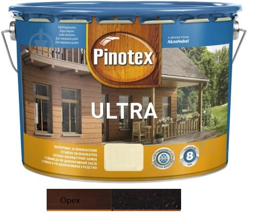 Краска для наружных работ Pinotex Ultra Lasur ореховое дерево 10л