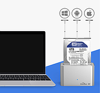 Док станція для HDD/SSD 2.5" 3.5" SATA III USB3.0 Blueendless HD01, фото 4