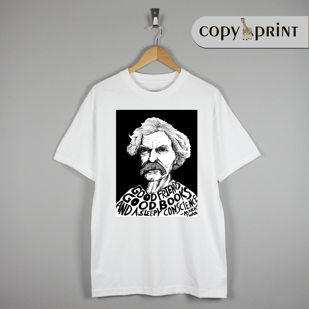 Футболка: Марк Твен (Mark Twain), фото 1