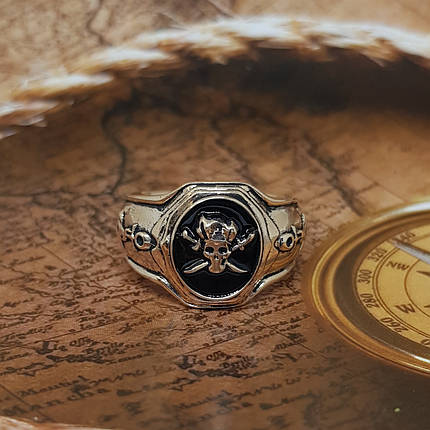 Череп Пірата, Веселий Роджер, Піратський Герб, кільце, перстень, печатка, фото 1