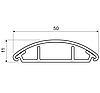 LO 50 KD підлоговий кабельний канал (світло сірий) 50х11мм; Серія LO для підлог; ПВХ, фото 2