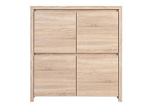 Шафка KOM 4D "Касіан" ( Дуб мілена темний / Дуб сонома) BRW